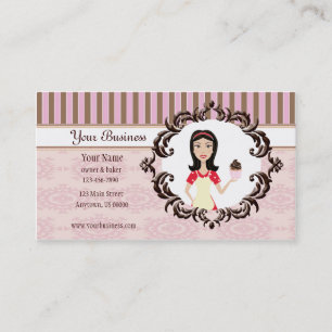 Panadero, panadería, tarjeta de visita del chef de