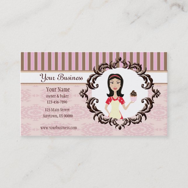 Panadero, panadería, tarjeta de visita del chef de (Anverso)