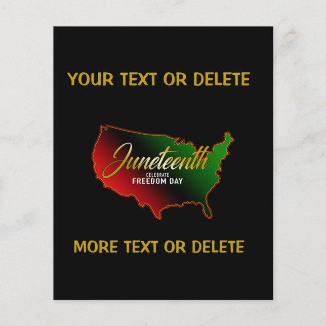 Panafricano, Folleto de Juneteenth (Frente)