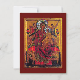 Panagia Pantanassa sanador de tarjeta de oración d