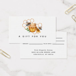 Panal de acuarela moderna con tarjeta de regalo de