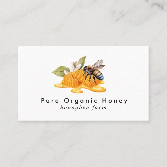 Panales de abeja elegantes con tarjeta de visita d (Anverso)