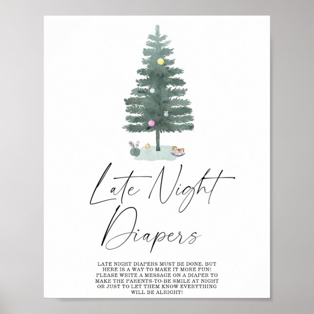 Pañales de juego nocturno de invierno Póster (Frente)