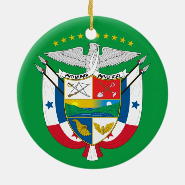 Panamá Ornamento Cerámico de Navidad (Atrás)