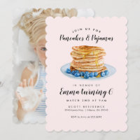 Pancakes Pajamas Invitación al cumpleaños