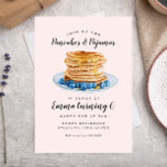 Pancakes Pajamas Invitación al cumpleaños<br><div class="desc">Pancakes Pajamas Invitación al cumpleaños</div>