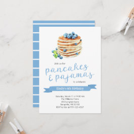 Pancakes & Pajamas Invitación al cumpleaños