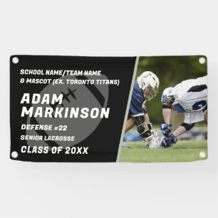 Pancarta al aire libre en blanco y negro para el f