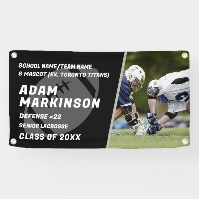 Pancarta al aire libre en blanco y negro para el f (Horizontal)