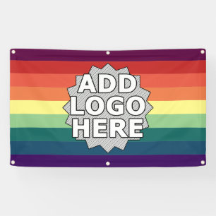 pancarta con el logo del arco iris