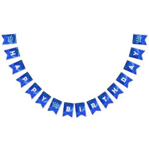 Pancarta de Abundancia Azul de la Corona de Aniver