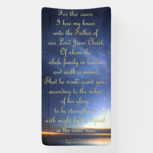 Pancarta de aliento - Efesianos 3:14-16