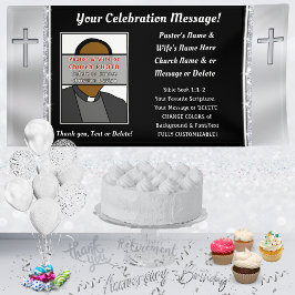 Pancarta de Aniversario del Pastor, pancarta de la