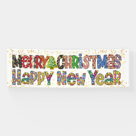Pancarta de Año Nuevo y navidades