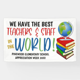 Pancarta de aprecio de los profesores del tema mun