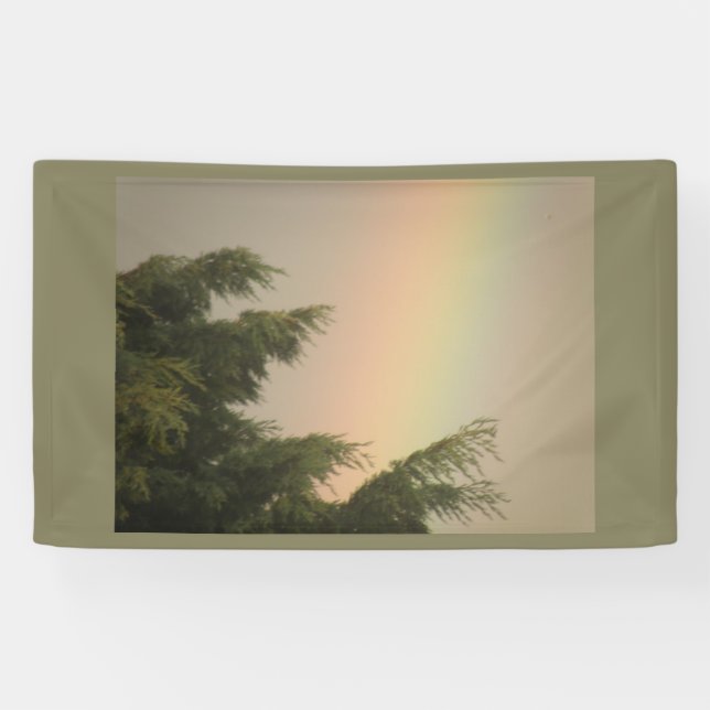 Pancarta de arcoíris y árboles (Horizontal)