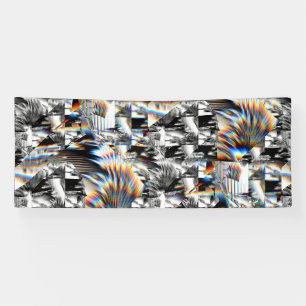 Pancarta de ataque con arco iris