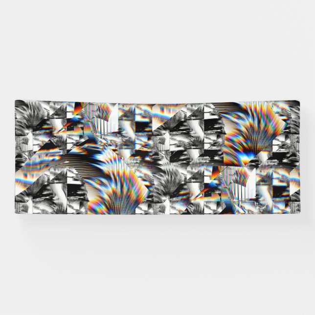 Pancarta de ataque con arco iris (Horizontal)