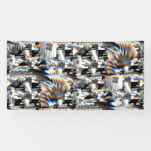 Pancarta de ataque con arco iris