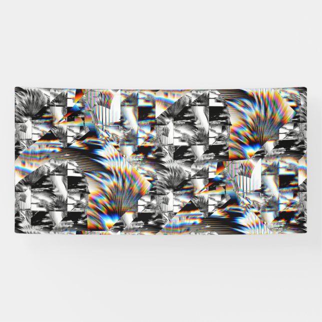 Pancarta de ataque con arco iris (Horizontal)