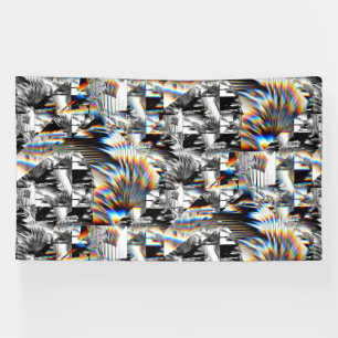 Pancarta de ataque con arco iris