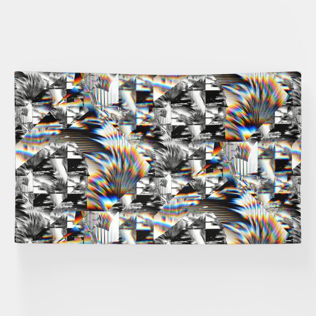 Pancarta de ataque con arco iris (Horizontal)