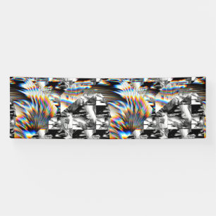 Pancarta de ataque con arco iris