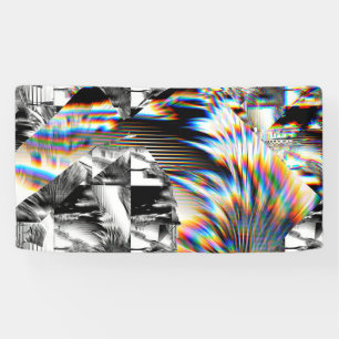 Pancarta de ataque con arco iris