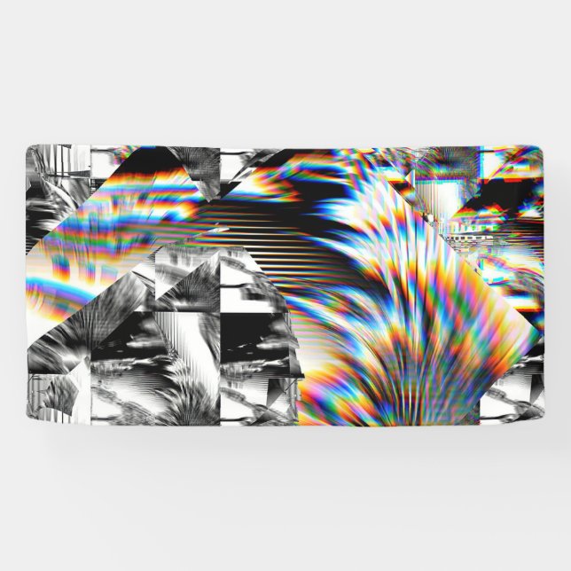 Pancarta de ataque con arco iris (Horizontal)