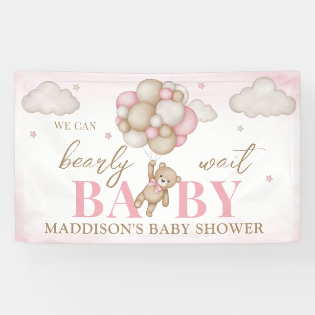 Pancarta de Baby Shower 'Apenas Podemos Esperar' (Horizontal)