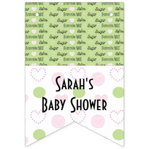 Pancarta de Baby Shower "Azúcar y especias"