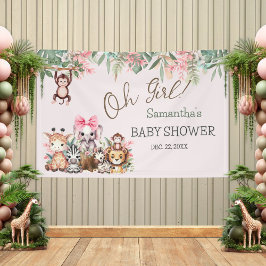 Pancarta de Baby Shower de Oh Chica Jungle Safari