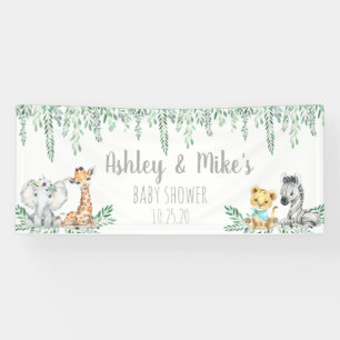 Pancarta de Baby Shower personalizada Neutral Jung
