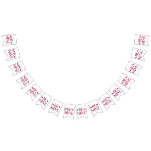 Pancarta de Be Mine Día de San Valentín Bunting