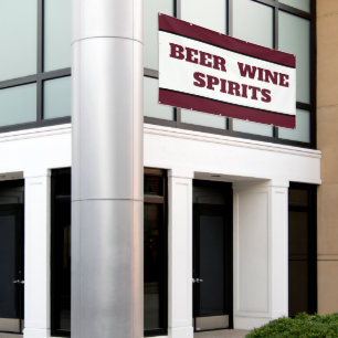 Pancarta de Beer Wine Spirits