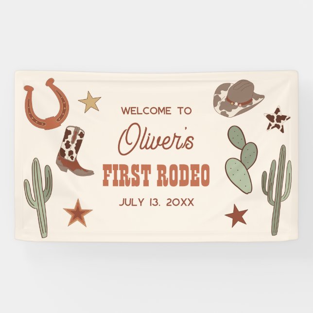 Pancarta de bienvenida de cumpleaños de Wild West  (Horizontal)