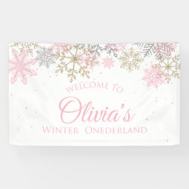Pancarta de bienvenida de invierno de Onederland R