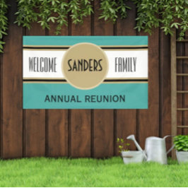 Pancarta de bienvenida de Reunión de Familia perso