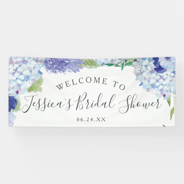 Pancarta de bienvenida de shower nupcial con Horte (Horizontal)