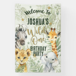 Pancarta de bienvenida para animales salvajes de u