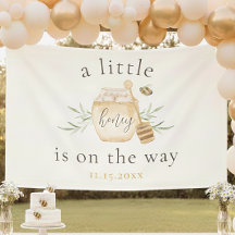 Pancarta de bienvenida para baby shower de abejita