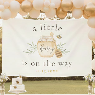 Pancarta de bienvenida para baby shower de abejita