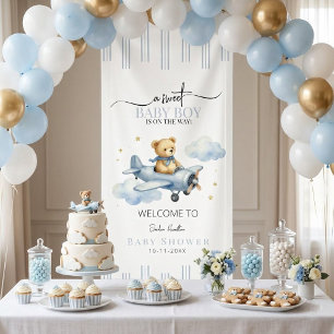 Pancarta de bienvenida para baby shower del pequeñ