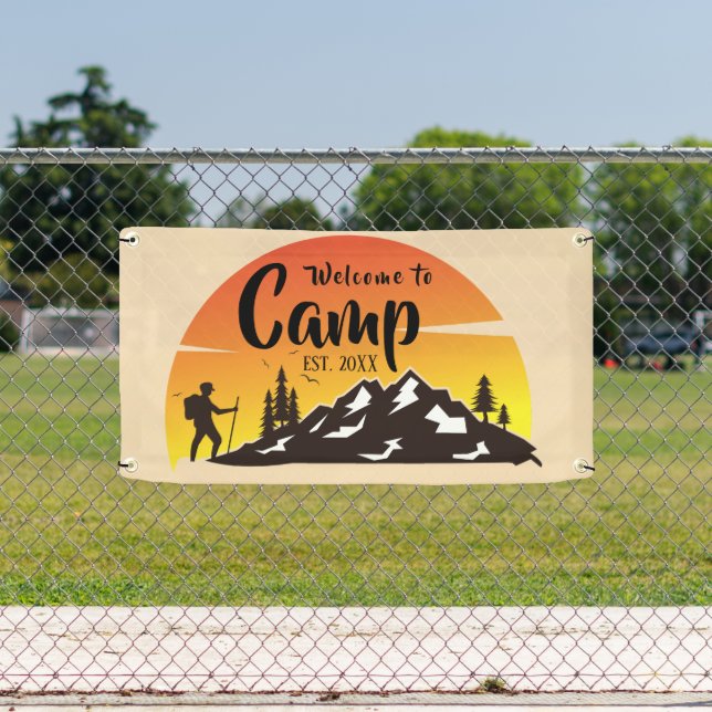 Pancarta de bienvenida personalizada para el campa (in situ)