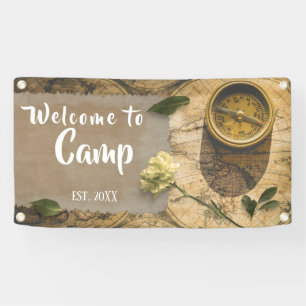 Pancarta de bienvenida personalizada para el campa