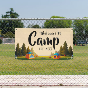 Pancarta de bienvenida personalizada para el campa