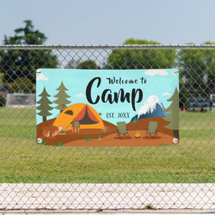 Pancarta de bienvenida personalizada para el campa