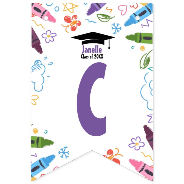 Pancarta de Bunting de Doodle Kindergarten (Primera bandera)