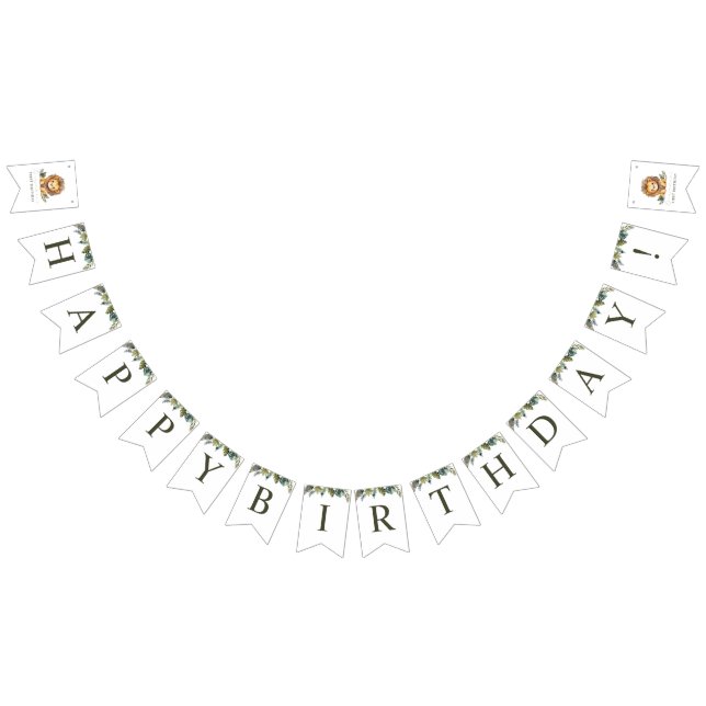 Pancarta de Bunting de Leon Wild One Birthday (Todo)
