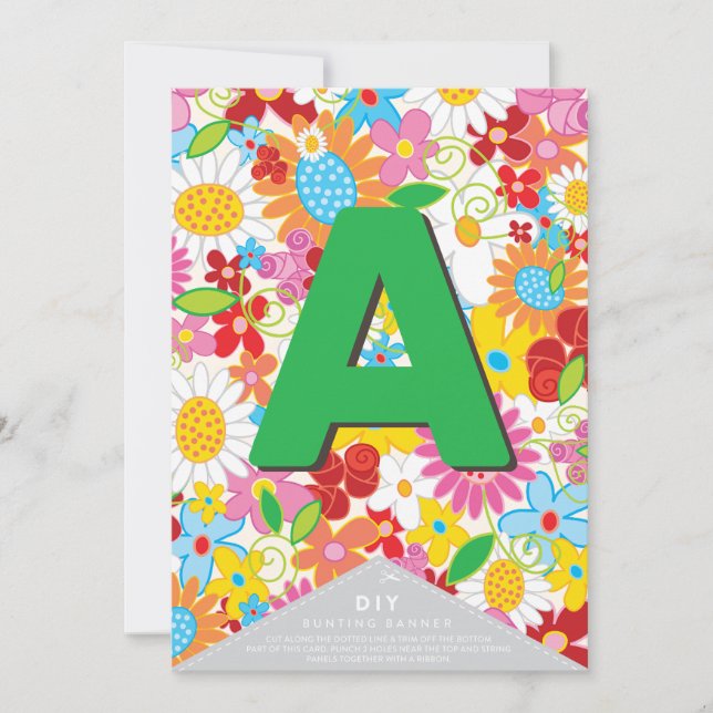 Pancarta de Bunting de los Jardín de las Flores de (Anverso)